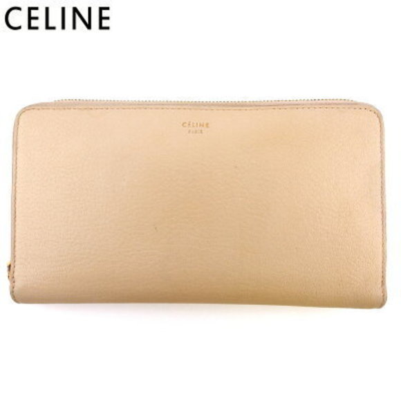 Celine long Wallet Zip pink Red leather - Picture 1 of 6